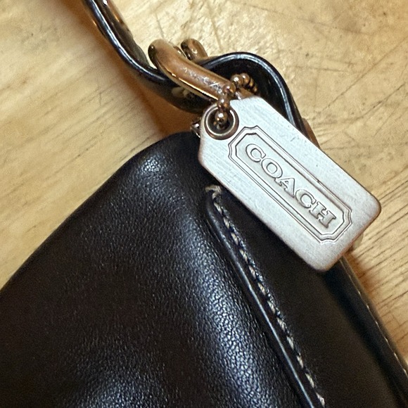 Vintage COACH 1417 Black Leather East West Legacy Shoulder Bag Tassel Silver - Picture 13 of 16